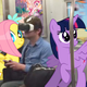 Illustration for article titled 20 Alternate Realities Experienced By That VR Guy On The Subway